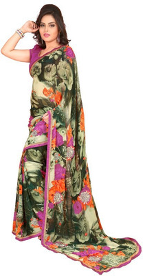 

Manthan Printed Daily Wear Georgette Saree(Multicolor), Multi