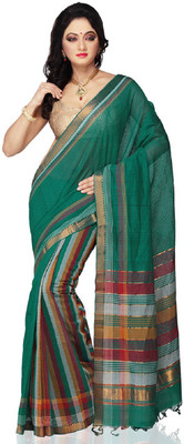 

Devi Handlooms Woven Mangalagiri Handloom Cotton Saree(Light Blue)