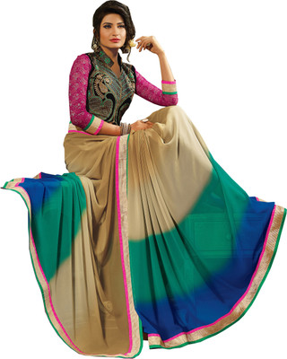 

Parisha Embroidered Fashion Georgette Saree(Beige)