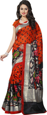 JTInternational Printed Bhagalpuri Silk Saree(Multicolor)