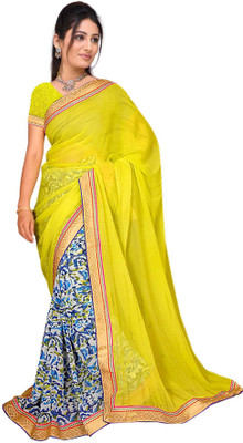 

Khushali Self Design, Printed Fashion Georgette Saree(Multicolor, Yellow)