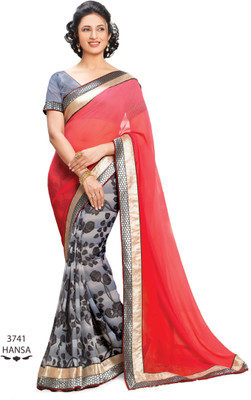 

Ridham Sarees Printed Bollywood Handloom Georgette Saree(Multicolor)