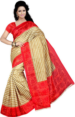 

Indian Wear Online Printed Fashion Cotton Saree(Red)