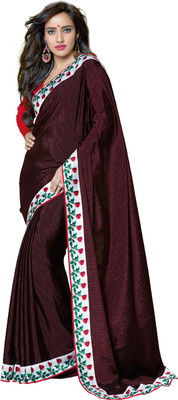 

Manthan Embroidered Fashion Jacquard Saree(Multicolor), Brown