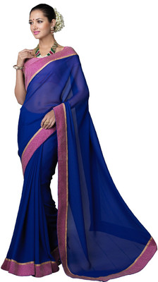 

Lovelylook Embroidered Fashion Georgette Saree(Pink)