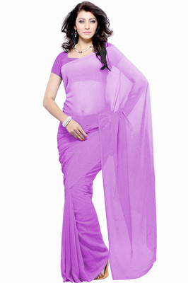 

Khushali Self Design Fashion Georgette Saree(Purple)