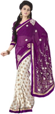 

Party Wear Dresses Embroidered Fashion Net Saree(Multicolor)