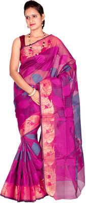 

Chandrakala Self Design Banarasi Cotton Saree(Multicolor), Pink