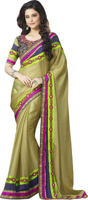 

Jiya Self Design, Embroidered, Embellished Fashion Satin Saree(Green, Blue, Multicolor), Blue;green;multicolor