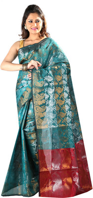 

Anushree Saree Self Design Fashion Satin Saree(Multicolor), Green