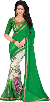 

Lovelylook Printed Daily Wear Georgette Saree(Green, Multicolor)