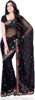 

JTInternational Self Design Bollywood Handloom Georgette Saree(Multicolor)