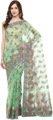 

Fabroop Woven Fashion Net Saree(Green)