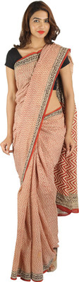 

Khatri Creations Printed Daily Wear Handloom Cotton Saree(Red)