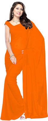 

Lovelylook Solid Daily Wear Georgette Saree(Orange)