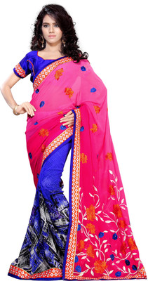 

Stylezone Printed Bollywood Georgette Saree(Pink)