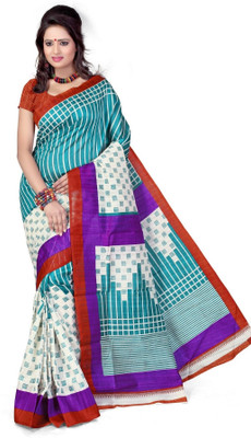 

Cenizas Printed Fashion Cotton Saree(Multicolor), Purple
