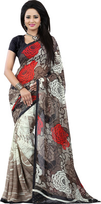 

Khushali Self Design, Printed Fashion Polyester Saree(Brown, Black, White, Multicolor), Black;brown;multicolor;white