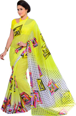 

Helixenterprise Printed Fashion Handloom Cotton Saree(Yellow)