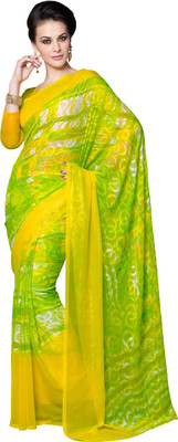 

Lovely Look Printed Daily Wear Georgette Saree(Yellow, Green)