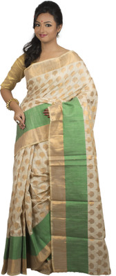 

monidipa Self Design Fashion Cotton Saree(White)