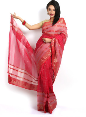 

Purabi Woven Tangail Handloom Cotton Saree(Red)