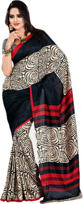 

Sunaina Printed Mysore Art Silk Saree(Black)