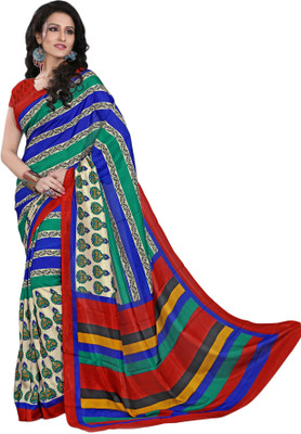 

Right Shape Floral Print Bollywood Art Silk Saree(Multicolor)