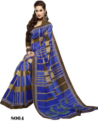 

Shoppie Zone Printed Daily Wear Cotton Saree(Multicolor, Blue), Blue;multicolor