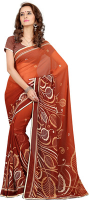 

Jiya Self Design, Printed Fashion Georgette Saree(Brown, Beige, Multicolor), Beige;brown;multicolor