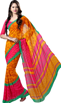

Kanheyas Printed Daily Wear Handloom Georgette Saree(Multicolor)