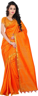 

Mimosa Printed Kanjivaram Art Silk Saree(Orange)