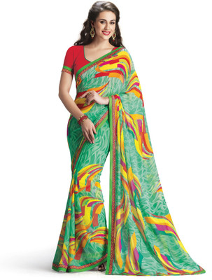 

Ridham Sarees Printed Fashion Handloom Georgette Saree(Multicolor)