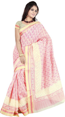 

TAARIKA Printed Daily Wear Cotton Saree(Red)