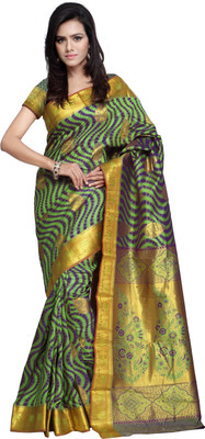 

Varkala Silk Sarees Woven Kanjivaram Silk Saree(Light Green), Pastel green