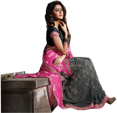 

Indian Wear Online Printed Fashion Pure Chiffon Saree(Multicolor), Multicolor500