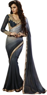 

Kintu Designs Pvt. Ltd. Solid Fashion Georgette Saree(Pack of 2, Grey)