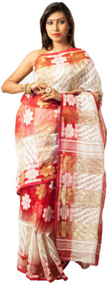 Rajib's Creation Embroidered Fashion Handloom Silk Saree(Multicolor)