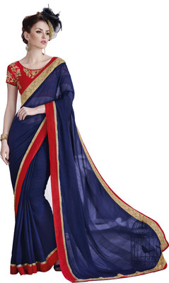 

Vishal Self Design Bollywood Georgette Saree(Blue)