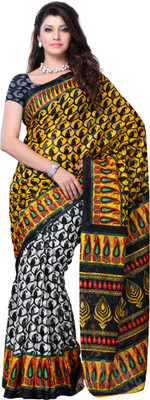 

JTInternational Printed Fashion Art Silk Saree(Multicolor)