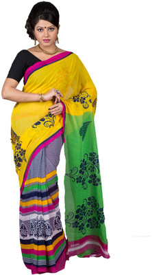 

Hawai Floral Print Fashion Georgette Saree(Multicolor)