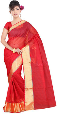 

Party Wear Dresses Printed Fashion Art Silk Saree(Red)