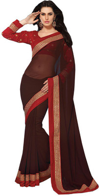 

Party Wear Dresses Printed Fashion Pure Chiffon Saree(Multicolor), Multicolor375