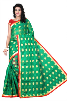 

Weavedeal Embellished Fashion Brocade Saree(Green)