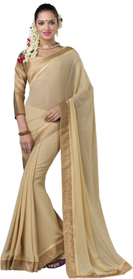

Lovelylook Embroidered Fashion Georgette Saree(Beige)
