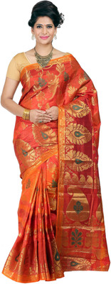

Mimosa Embellished Kanjivaram Art Silk Saree(Gold)