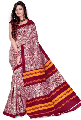 

Cenizas Printed Fashion Crepe Saree(Multicolor), Red