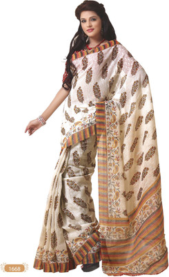 

Hi-Choice Geometric Print Daily Wear Art Silk Saree(Multicolor), Brown