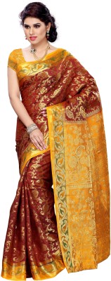 

Mimosa Printed Kanjivaram Art Silk Saree(Multicolor), Maroon*gold