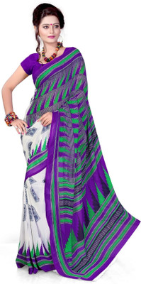 

Cenizas Printed Fashion Chiffon Saree(Multicolor), Purple